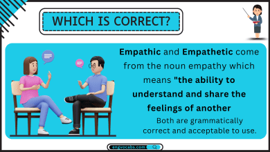 Empathic vs Empathetic
