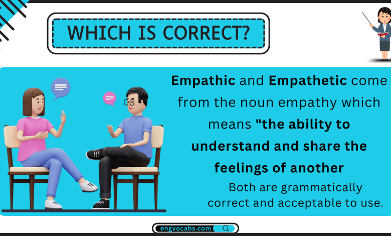 Empathic vs Empathetic