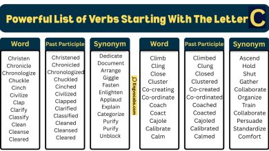 List of C Verbs