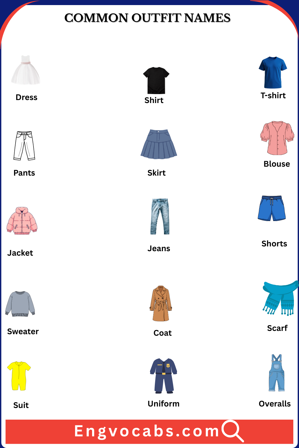 Common Outfit Names in English